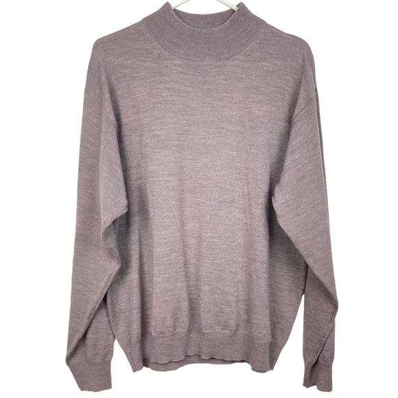 LINEA DOMO Merino Wool Mock Neck Sweater in Mauve - Size XL - Picture 1 of 9